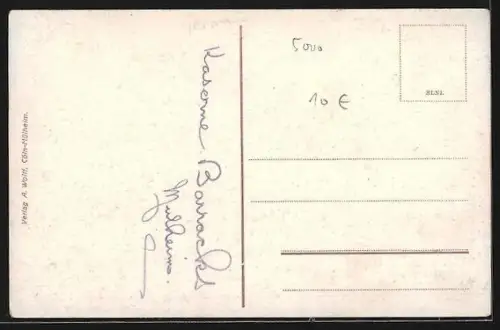 AK Köln-Mülheim, Kaserne mit Soldaten