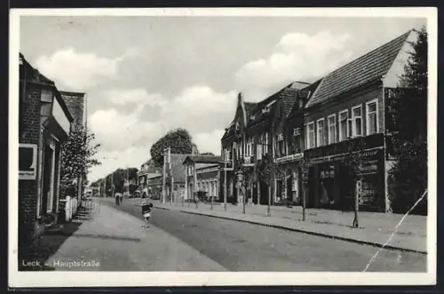 AK Leck, Hauptstrasse mit Geschäften