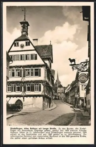 AK Sindelfingen, Altes Rathaus und Lange Strasse