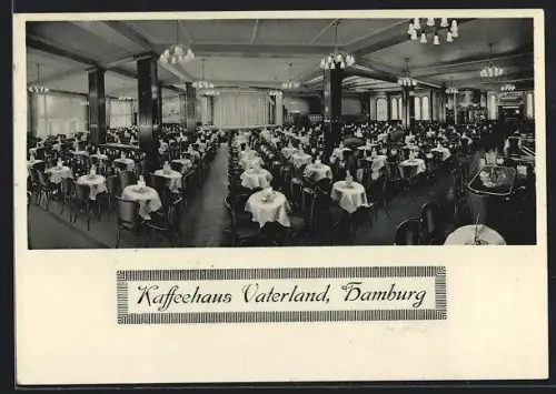 AK Hamburg, Cafe Vaterland, Innenansicht