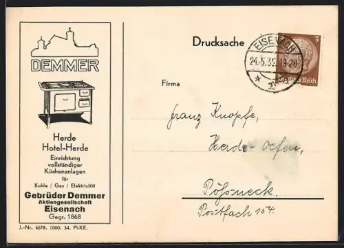 AK Eisenach, Gebrüder Demmer AG, Herde und Hotel-Herde