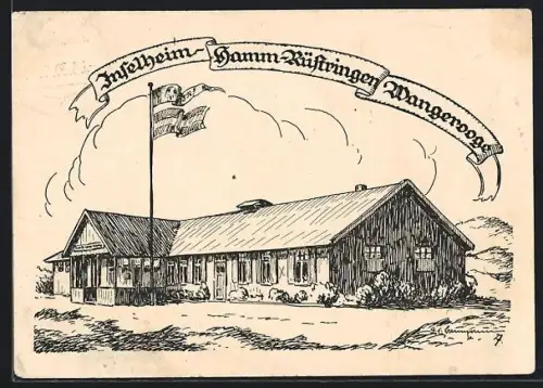 Künstler-AK Wangerooge, Inselheim-Hamm-Rüstringen