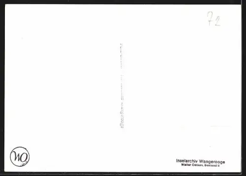 AK Wangerooge, Gebäudeansicht mit Bauschutt