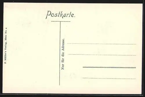 AK Metz, Porte des Allemands et vue sur les fortifications historiques