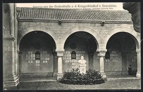 AK Gravelotte, Inneres aus der Gedenkhalle a. d. Kriegerfriedhof
