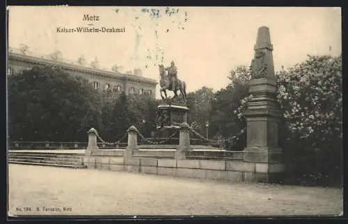 AK Metz, Kaiser-Wilhelm-Denkmal