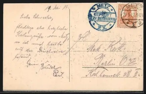 AK Metz, Kaiser-Wilhelm-Denkmal