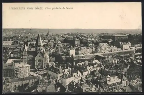 AK Metz, Vue générale de Metz