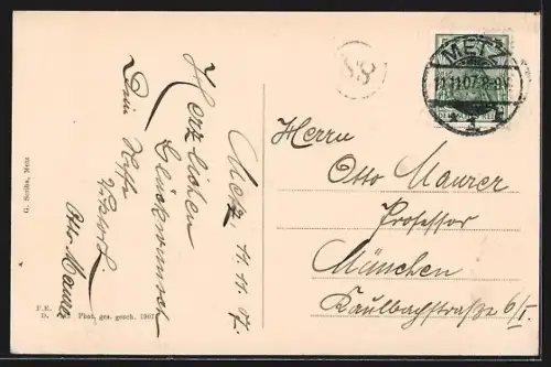 AK Metz, Vue générale de Metz