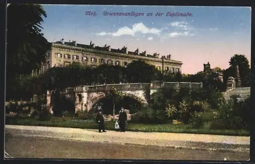 AK Metz, Brunnenanlagen an der Esplanade