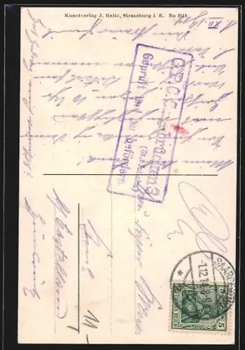 AK Saargemünd, Dianabrunnen im Ort