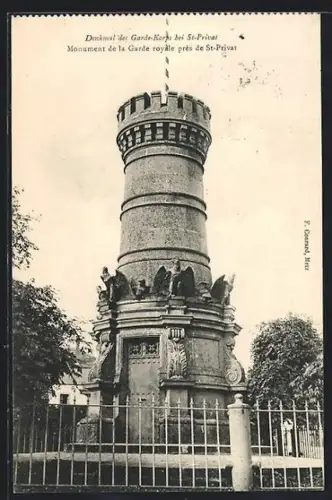 AK Saint-Privat, Monument de la Garde royale près de St-Privat