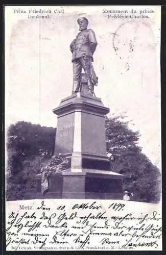 AK Metz, Monument du prince Frédéric-Charles