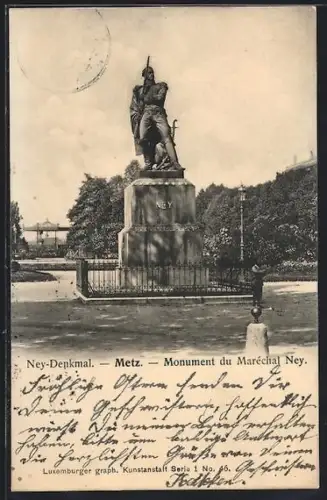 AK Metz, Monument du Maréchal Ney