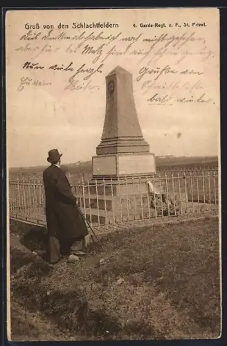 AK St. Privat, Denkmal des 4. Garde-Regt. z. F.