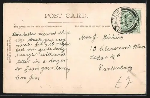 AK Exeter, St. Sidwell Street, Strassenbahn