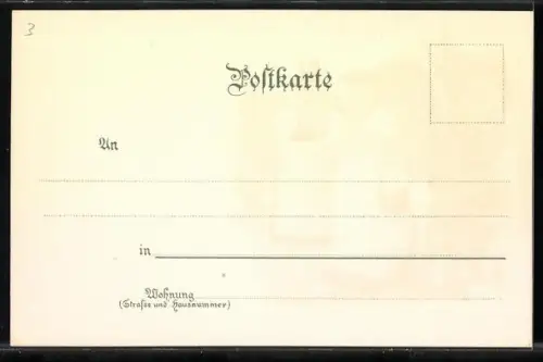 Lithographie Schwarzwälderer Mädchen in Tracht