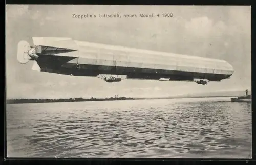 AK Zeppelin`s Luftschiff, neues Model 4 1908