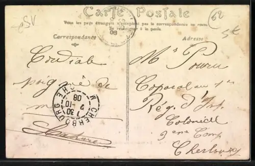 AK Sonnieres, Führergondel vom französischen Zeppelin République