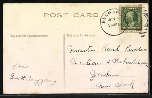 AK Gilbert`s Flugzeug auf einem Feld