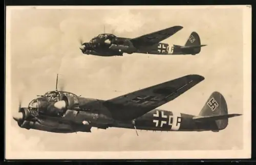 AK Junkers-Ju 88 Horizontal- und Sturzkampfbomber der Deutschen Luftwaffe im Einsatz