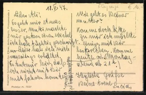 AK Wasserflugzeug auf dem See