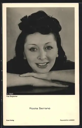 AK Schauspielerin Rosita Serrano schwarzweiss