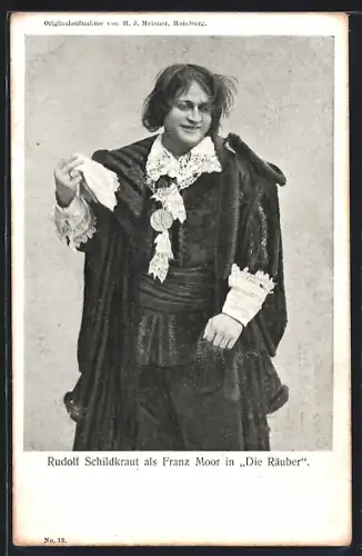 AK Schauspieler Rudolf Schildkraut als Franz Moor in Die Räuber
