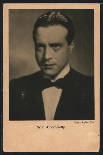 AK Schauspieler Wolf Albach-Retty, Portrait im Frack