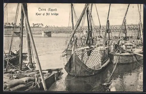 AK Cairo, Kasr el Nil bridge