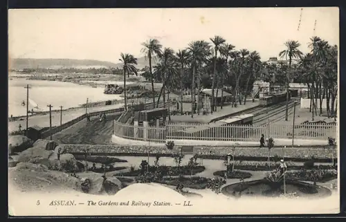 AK Assuan, The Gardens and Railway Station