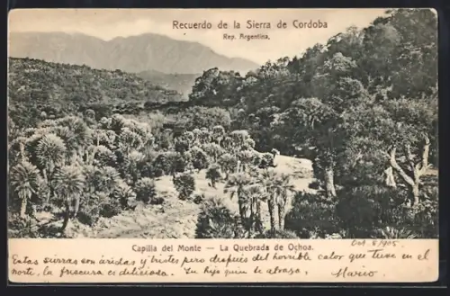 AK Sierra de Cordoba, La Quebrada de Ochoa, Capilla del Monte