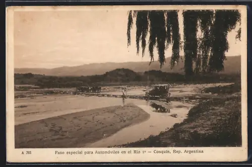 AK Cosquín, Paso especial para Automóviles en el Río 1o