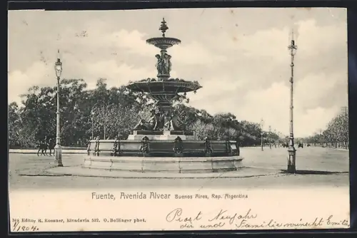 AK Buenos Aires, Fuente, Avenida Alvear