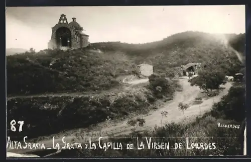 AK Alta Gracia, La Gruta y la Capilla de la Virsen de Lourdes