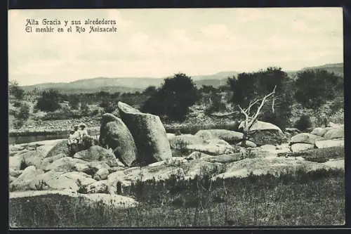 AK Alta Gracia, Panorama y alrededroes, El menhir en el Río Anisacate