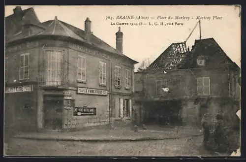 AK Braine /Aisne, Place du Martroy