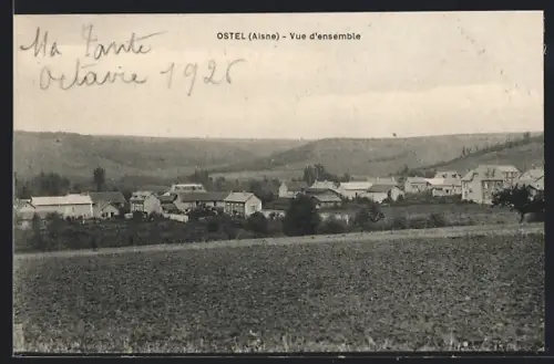 AK Ostel /Aisne, Vue d`ensemble