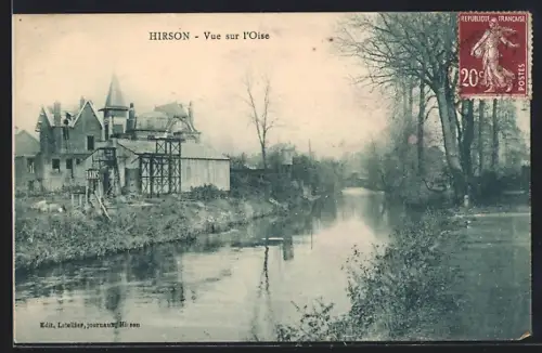 AK Hirson, Vue sur l`Oise