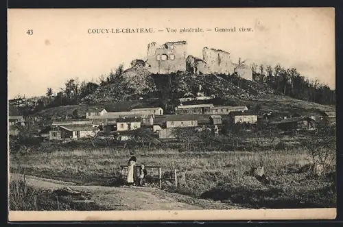 AK Coucy-le-Chateau, Vue générale