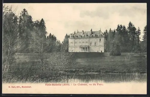 AK Viels-Maisons /Aisne, Le Château, vu du Parc