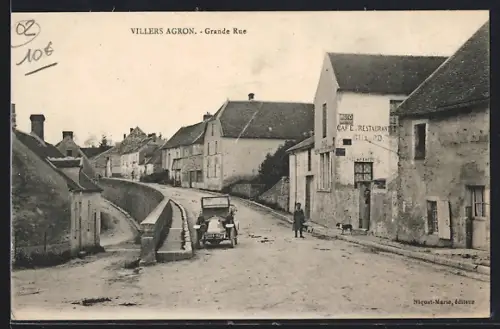 AK Villers Agron, Grande Rue, Strassenpartie
