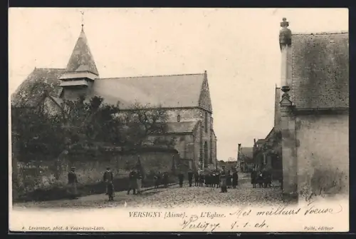 AK Versigny /Aisne, L`Eglise