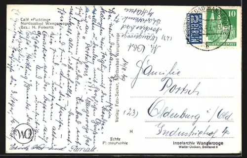 AK Wangerooge, Café Pudding, Inh. H. Folkerts