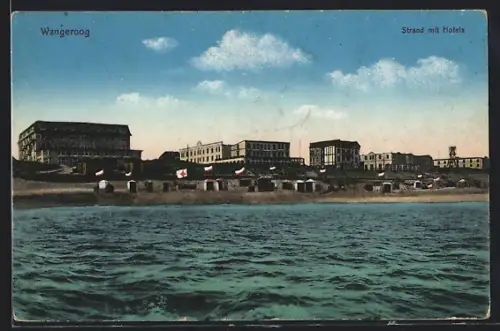 AK Wangeroog, Strand mit Hotels