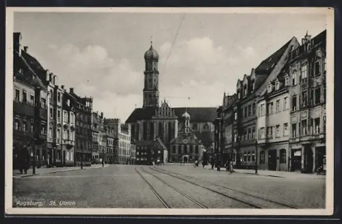 AK Augsburg, Strassenpartie St. Ulrich