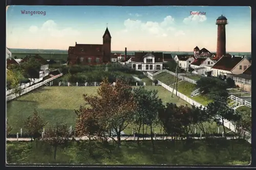 AK Wangeroog, Partie an den Anlagen hinter der Kirche