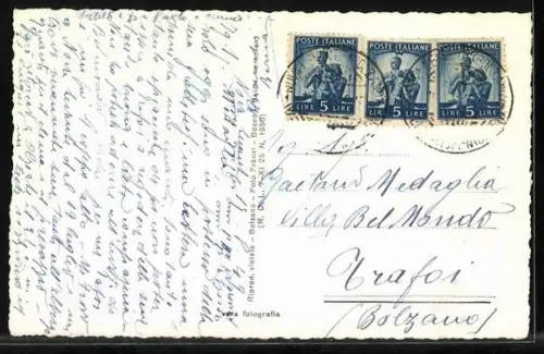 AK Welschnofen, Gasthof zum Engel mit Rosengarten