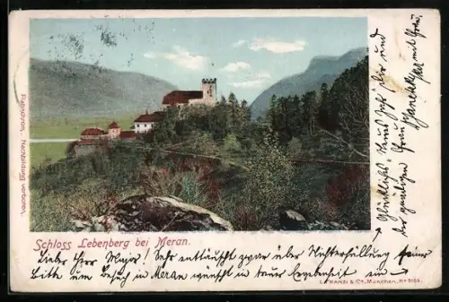 AK Meran / Merano, Schloss Lebenberg mit Umgebung