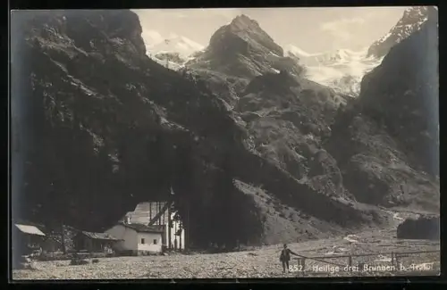 AK Trafoi, Heilige drei Brunnen, die kleine Kapelle